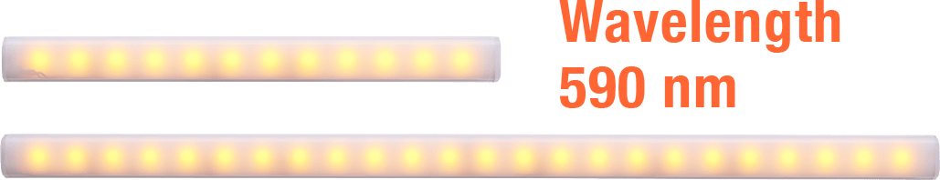 CLA-02 Amber with 590 nm peak wavelength spectrum