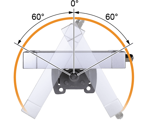 Adjustment angle: 120°